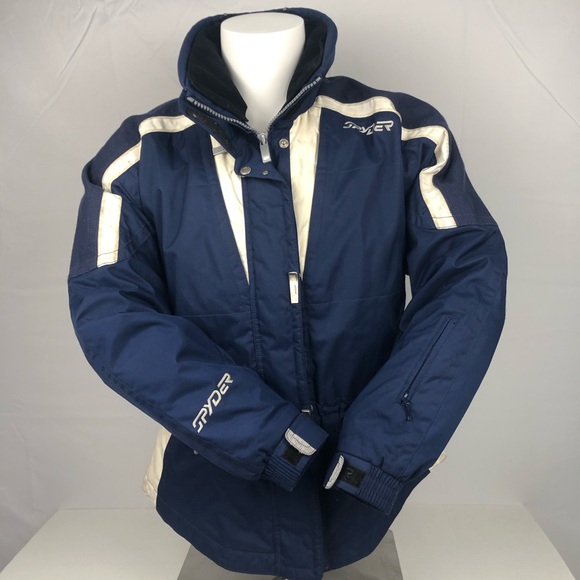 Spyder Jackets & Blazers - Spyder Blue White Winter Ski Snowboard Jacket Coat